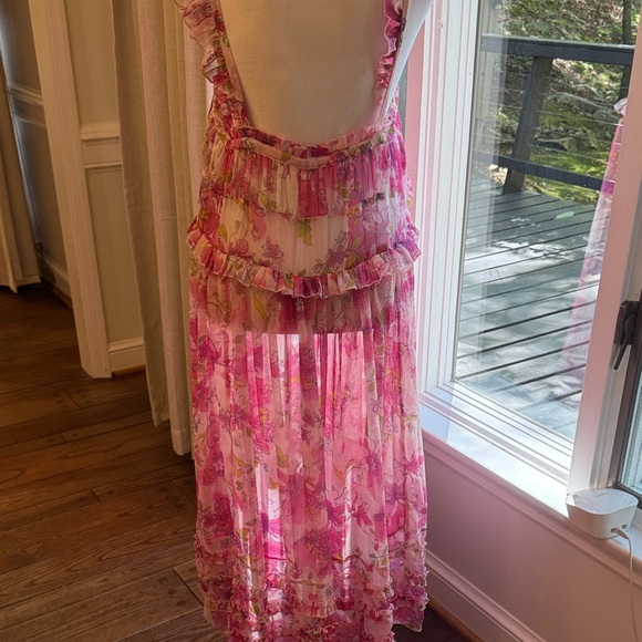 Free People Pink Floral Chemise - Picture 5 of 7